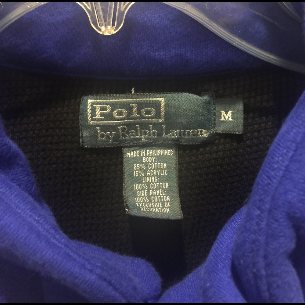 Polo by Ralph Lauren Blue & White Quilted Puffer Vest with Embroidered Crest - Picture 2 of 4